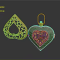 Elegant Gold Filigree Teardrop And Heart Shaped Green Gemstone Fashion Accessories