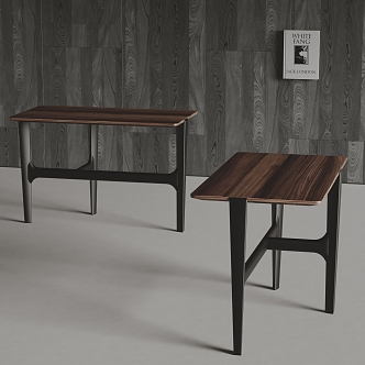 Modern Minotti Side Table Simple Side Table Solid Wood Side Table 3d model