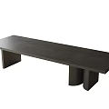 Modern Dark Colored Tea Table And Chairs With Sleek Design And Geometric Legs