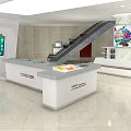 Modern Bank Lobby With Smart Teller Service And Digital Display Screens