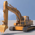 HUICHUAN Yellow Functional Excavator Vehicle with Tracks and Bucket for Construction