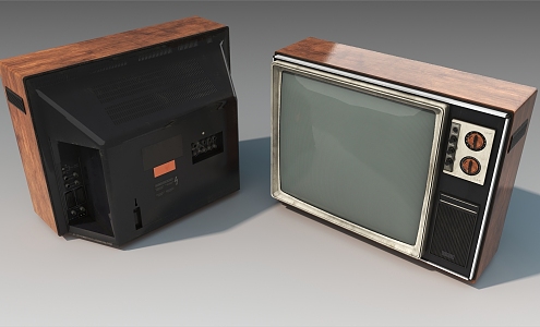 Retro TV Old-fashioned TV Black and White TV Home Appliances Industrial Equipment 3d model