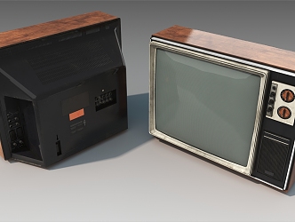 Retro TV Old-fashioned TV Black and White TV Home Appliances Industrial Equipment 3d model