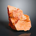 Natural Orange Rock Formation With Textured Surface And Smooth Edges 3d model