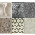 Square Rugs Featuring Diverse Patterns Geometric Designs Botanical Prints and Textured Surfaces 3d model