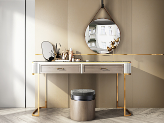 Light Luxury Dressing Table Simple Dressing Table 3d model