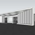 Modern Entrance Gate Design With Glass Panels And Sleek Metal Structure