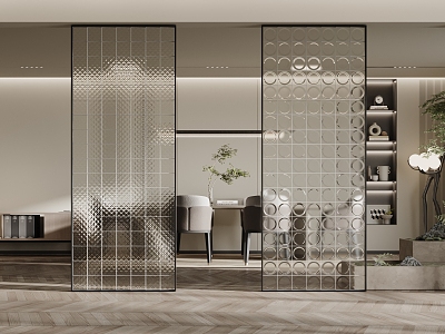 Modern partition glass partition 3d model