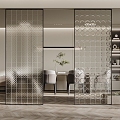 Modern partition glass partition 3d model