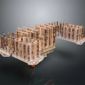 Detailed Modern Architectural Model With Intricate Structural Components And Layout Design 3d model