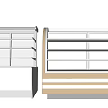 Two Modern Refrigerated Display Cases With Glass Doors And Multiple Shelves For Retail Food