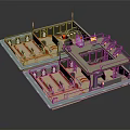 Modern Fitness Gym Layout With Multiple Workout Areas And Exercise Equipment