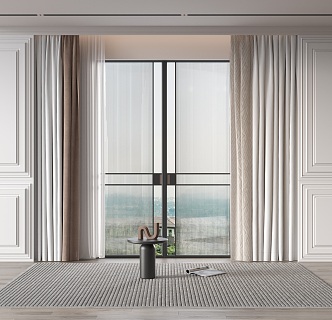 Modern Curtains 3d model