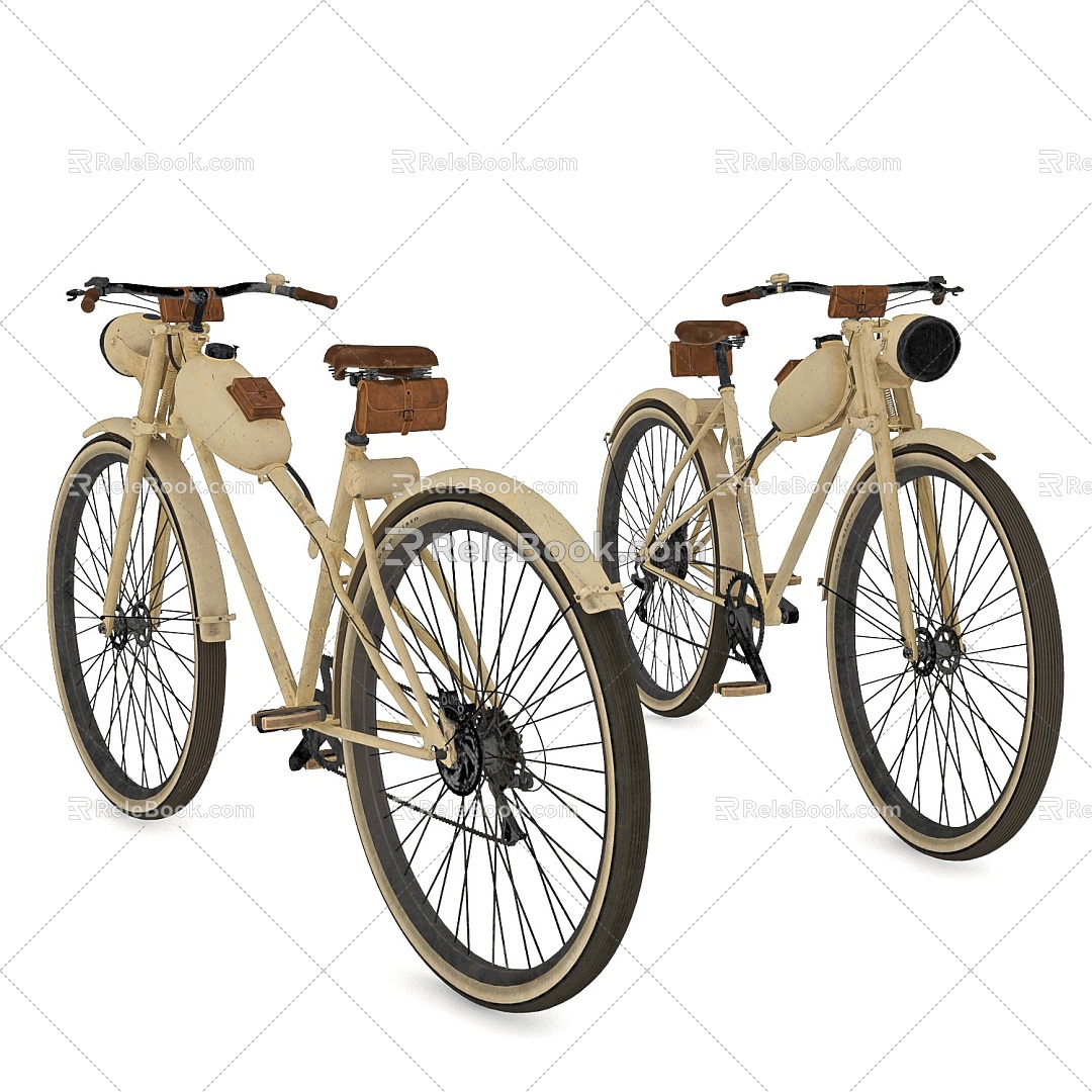 Modern Retro Old Bicycle 3d model