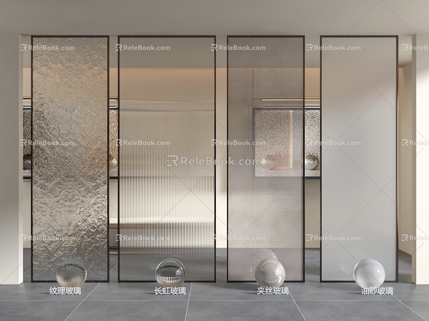 Glass partition 3d model