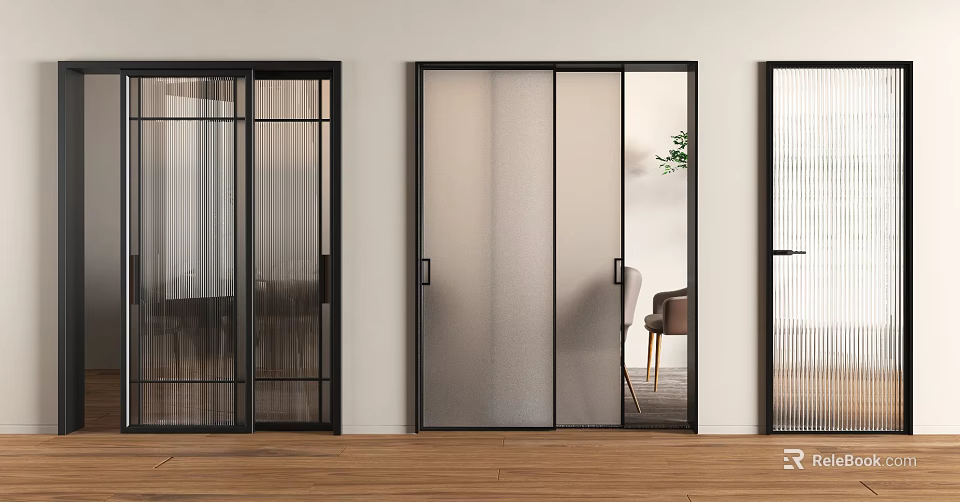 Modern Open Kitchen Interior Design With Island Counter And Dining Space 3d model