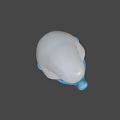 Smurf Cartoon Character With Blue Skin White Hat And Smiling Expression