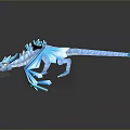 Elegant Blue Ice Dragon With Crystal Wings And Detailed Mythical Creature Design
