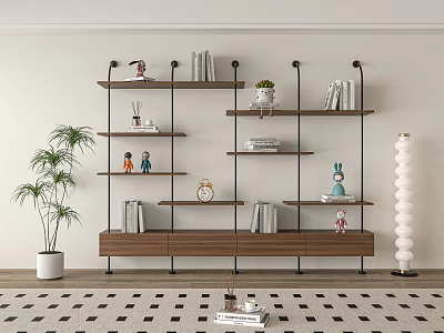 Bookshelf Storage Rack 3d model