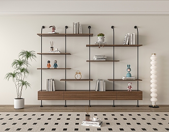 Bookshelf Storage Rack 3d model