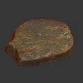 Natural Stone And Wood Decorative Piece With Rustic Texture And Earthy Tones