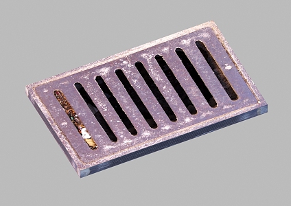 Modern manhole cover underground drain 3d model