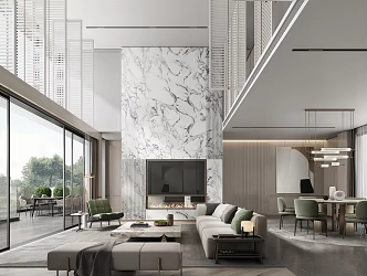 Modern Minotti Restaurant 3d model