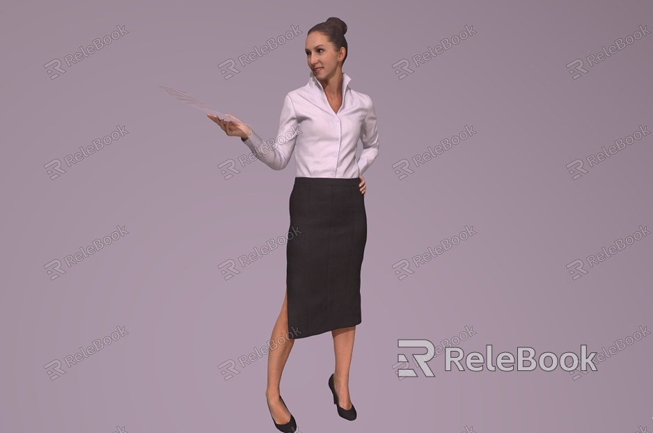 Business lady standing lady European and American white model