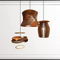 Modern Stylish Pendant Lights With Woven Metal Design Different Shapes And Minimalist Style