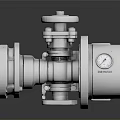 Precision Engineered Industrial Metal Mechanical Equipment With Flange Connections And Pressure Gauge