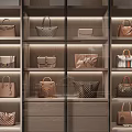 Elegant Leather Bags In Various Colors And Styles On Wooden Display Shelves