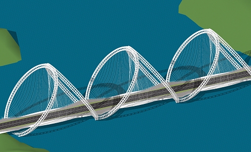 Modern Bridge Garden Bridge 3d model