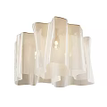 Modern White Ceiling Light with Wavy Layered Design for Elegant Interior