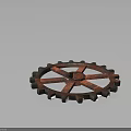 Industrial Metal Gear Hardware Tool With Red Blue Finish And Mechanical Structure