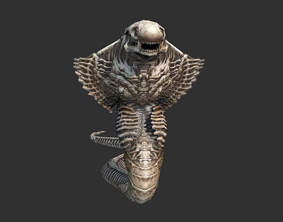 Modern Snake Mutant Bone Snake 3d model Modern Snake Mutant Bone Snake 3d model