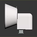 Industrial Ventilation Fan White Round Design With Multiple Blades And Stable Base