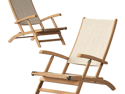Wooden Frame Leisure Rocking Chair With Woven Seat And Backrest Design 3d model