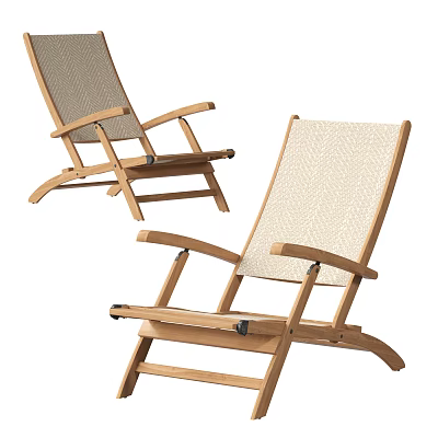 Wooden Frame Leisure Rocking Chair With Woven Seat And Backrest Design 3d model