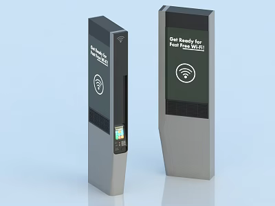 Modern self-service equipment 3d model Modern self-service equipment 3d model