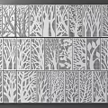 Decorative Room Divider Panels With Intricate Tree Branch Patterns Various Designs 3d model