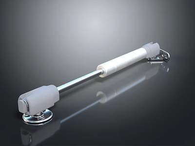 Adjustable Metal Rod Device With White Component And Stable Mounting Base 3d model