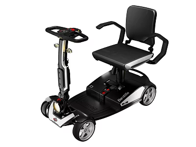 Electric Mobility Scooter with Comfortable Seat and Easy Control Handle 3d model