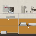 Modern Middle Style Storage Rack Storage Cabinet 3d model