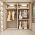 Modern Walk in Closet Design With Neat Clothes And Proper Lighting