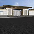 new chinese style gate 3d model