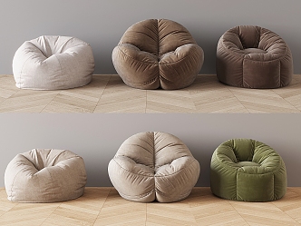 Modern Lazy Sofa Single Sofa Bean Bag Sofa 3d model