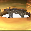Traditional Arch Bridge Featuring Metal Framework Lattice Railings Wooden Plank Deck And Hanging Lanterns