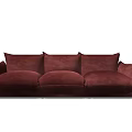 Modern three-seat sofa multiplayer sofa 3d model