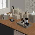 Modern Bathroom Accessories With Storage Boxes Tray Toiletries Bottles Soap Dish In Neutral Tones