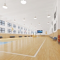 school basketball court basketball room basketball basketball gymnasium football field volleyball room 3d model